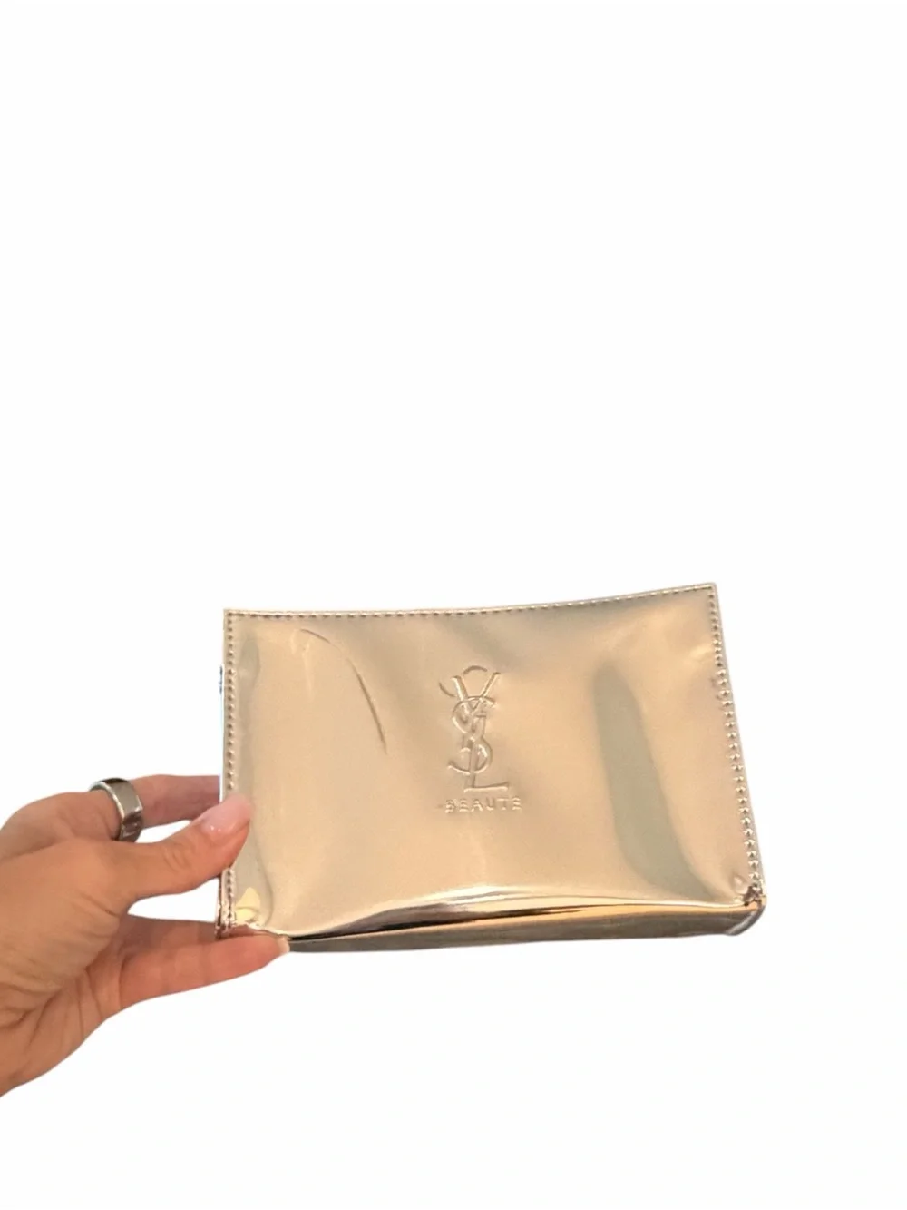 NWT Yves Saint Laurent Fragrance set with metallic clutch libre and Y